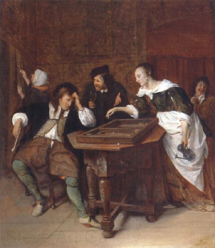 Jan Steen The Tric-trac players Spain oil painting art